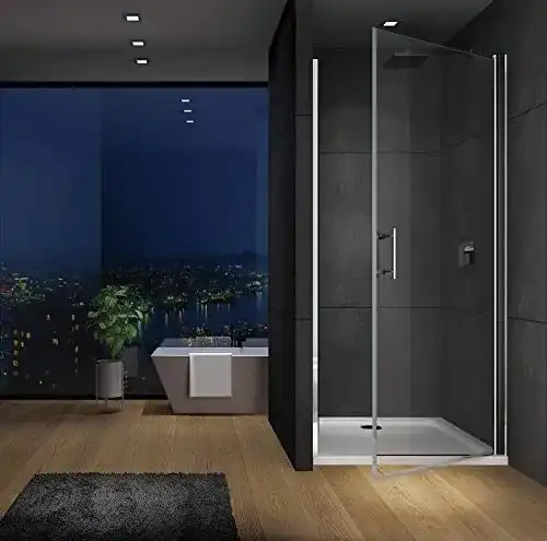 Duschtür IMPTS Pendeltür 100 cm für Nische Duschkabine aus 6mm Glas