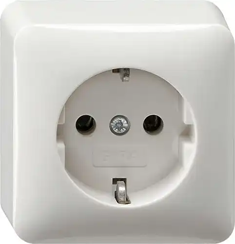Gira 044013 Aufputz-Steckdose Schuko in reinweiß