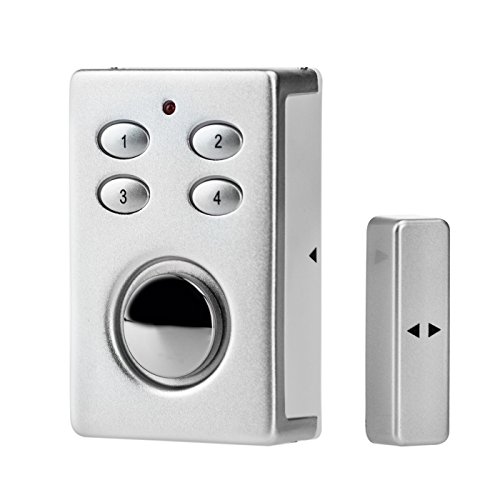 Alarmanlagen Kobert Goods SP65 Silber Drahtloser Tür-, Fenster- und Vitrinenalarm