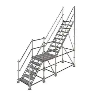 Bautreppe Scafom-Rux feuerverzinkte Außentreppe mit 15 Stufen