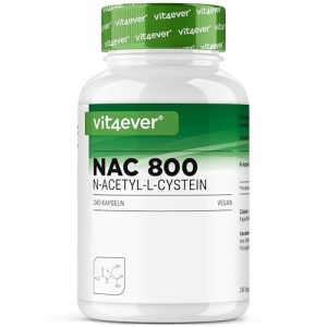 N-Acetylcystein Vit4Ever NAC – 240 Kapseln mit 800 mg N-Acetyl L-Cystein
