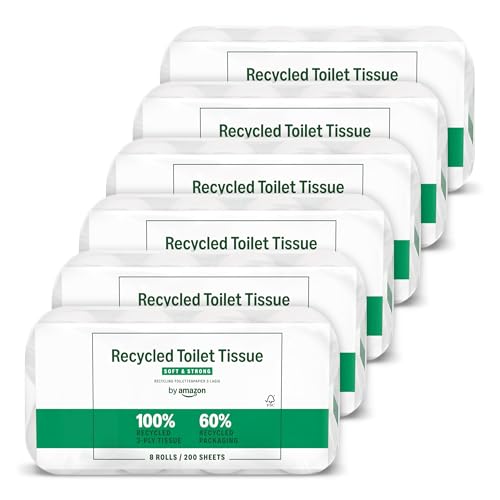 Toilettenpapier 3-lagig von Amazon, 48 Rollen, FSC-zertifiziert