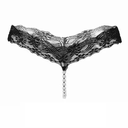 Perlenstring Erospa Perlen-G-String Spitze Slip Ouvert für Damen