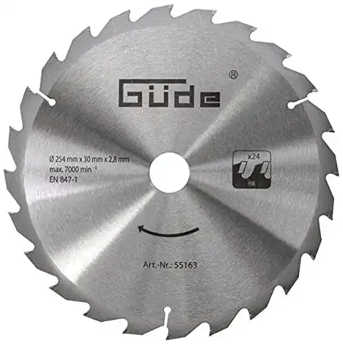 Kreissägeblatt 254×30 mm Güde 55163 Holzsägeblatt HM