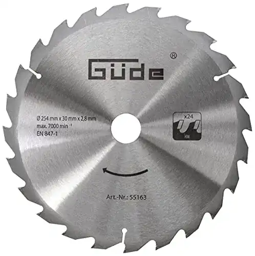 Kreissägeblatt 254×30 mm Güde 55163 Holzsägeblatt HM
