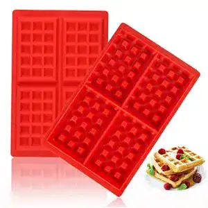 Silikon-Waffelform Mlying – 2 Stück Backform für Waffeln