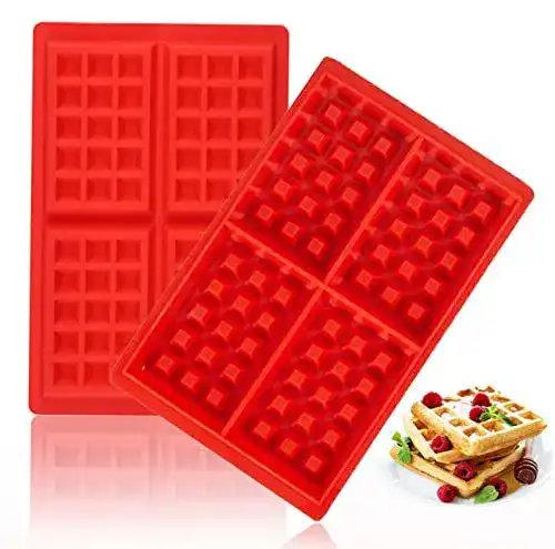 Silikon-Waffelform Mlying – 2 Stück Backform für Waffeln