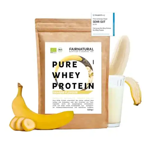 Bio WHEY Proteinpulver Banane – 600g aus hochwertigem Molkenprotein
