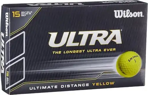 Golfball Wilson Ultra 2-Piece in Gelb für Herren
