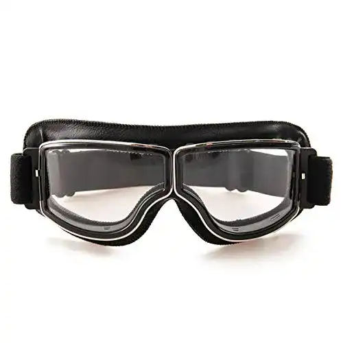 Evomosa Motorradbrille aus PU-Leder für optimalen Schutz