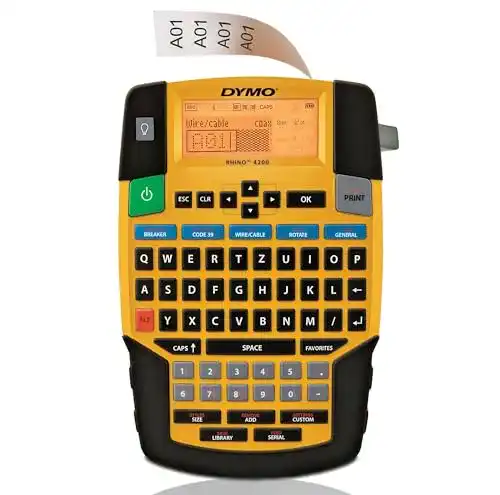 Dymo Etikettendrucker Rhino 4200 Etikettiergerät mit QWERTZ-Tastatur