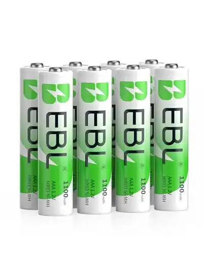 EBL AAA Akku 1100mAh 8 Stück – wiederaufladbare NiMH Batterien