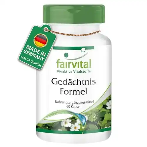 Gedächtnis-Tabletten Fairvital mit Bacopa und Ginkgo, 60 Kapseln