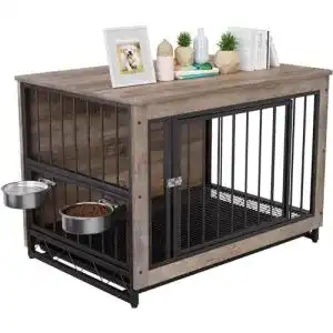 Hundekäfig Liferun aus Holz, 93 x 64 x 58 cm für Hunde bis 40 kg