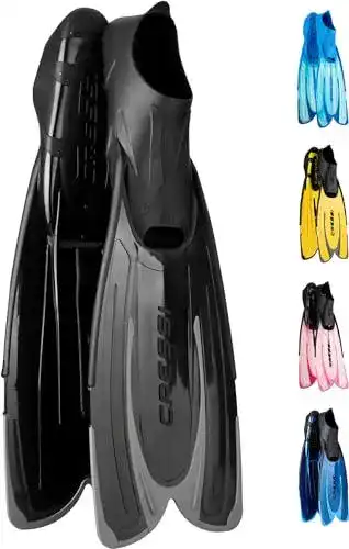 Cressi Agua Schwimmflossen für Unisex mit Self Adjusting Fußteil