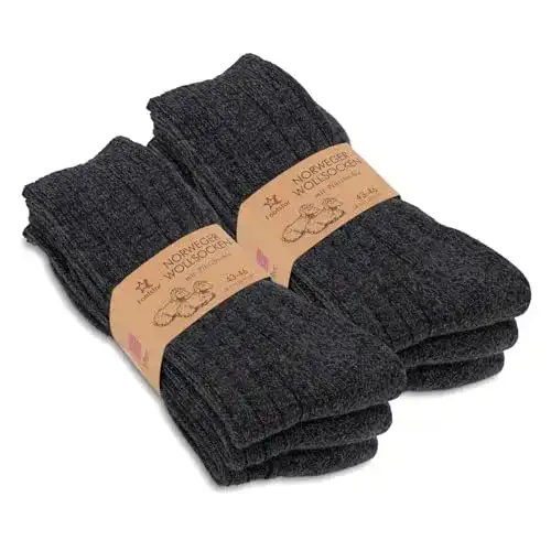 Norweger-Socken Footstar Herren Winter Wollsocken im 6er-Pack