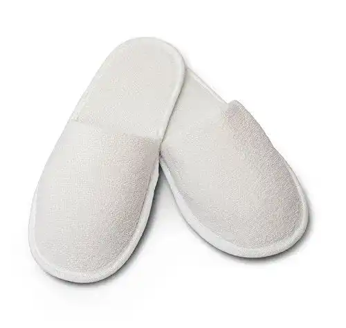 Hotelslipper Carenesse 4 Paar S-M geschlossene Einwegslipper aus Baumwolle