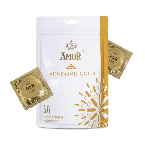 Amor Premium Gold Kondome, Ø 53 mm, 50 Stück