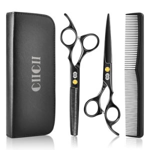 CIICII Friseurschere Profi Set mit Haarschneideschere und Effilierschere