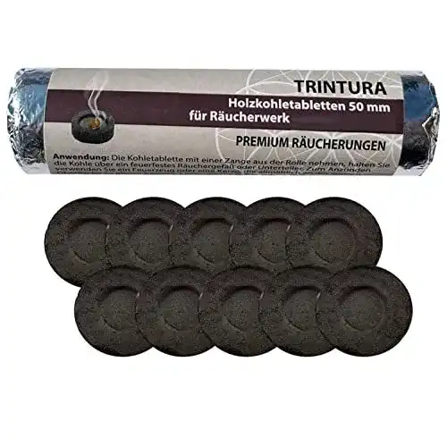 Räucherkohle Trintura 50mm selbstzündende Kohle für Räucherbedarf