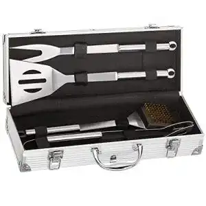 Grillkoffer Dimono Edelstahl Profi Set 5-teilig für BBQ und Grillen