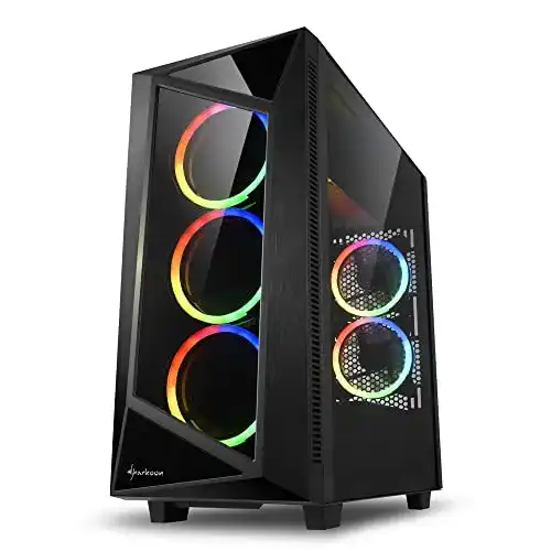 Sharkoon REV200 RGB PC-Gehäuse mit Glasdesign und optimaler Kühlung
