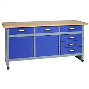 Werkbank Küpper 12177 mit 6 Schubladen und 2 Türen, 170x84x60 cm
