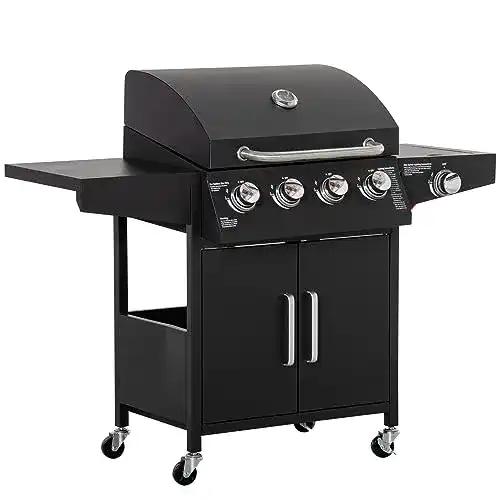 Gasgrill mit Seitenbrenner von Outsunny und 4 Brennern