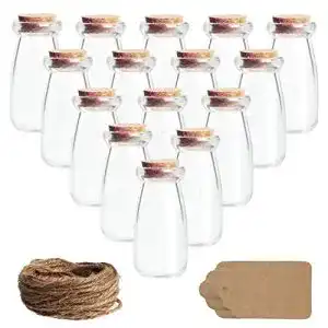 Mini Glasflaschen mit Korken von Belle Vous im 30er Pack