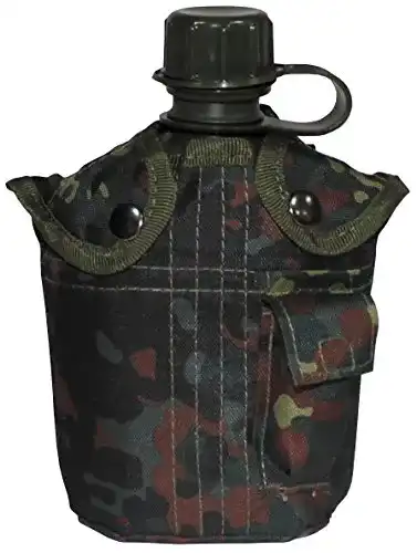 Feldflasche MFH US Style Kantine im Flecktarn Design