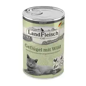 Landfleisch Katzenfutter Geflügel und Wild 400g Dose