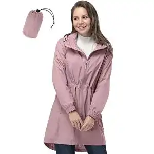 Regenjacke für Damen von 33,000ft Dünn, wasserdicht und faltbar