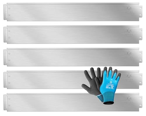 Beetumrandung Kesser Rasenkante Beeteinfassung mit Handschuhen 5m 10m