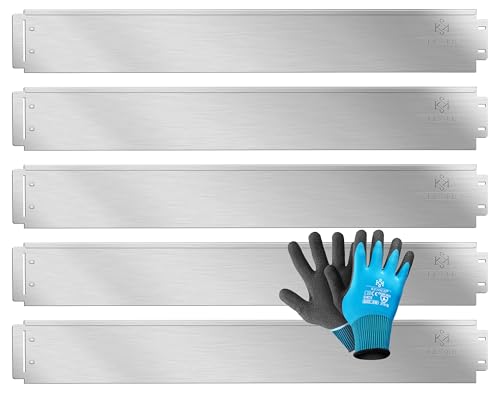 Beetumrandung Kesser Rasenkante Beeteinfassung mit Handschuhen 5m 10m