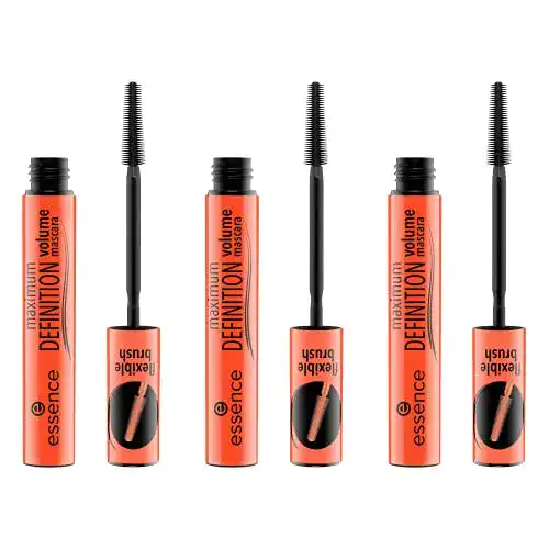 Essence Maximum Definition Mascara, vegan, 3er Pack, schwarz