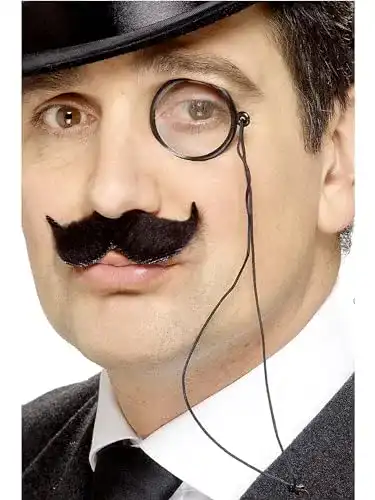 Monokel Smiffys 99672 mit Kordel in Schwarz