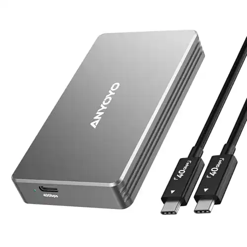 M.2 Gehäuse Anyoyo 40Gbps für NVMe SSDs, kompatibel mit Thunderbolt und USB-C
