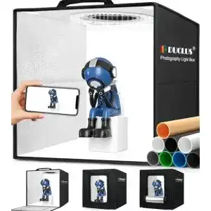 Fotobox Duclus für Produktfotografie, 30 cm mit Hintergründen