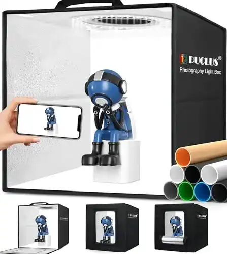 Fotobox Duclus für Produktfotografie, 30 cm mit Hintergründen