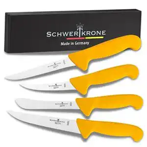 Gekrösemesser Schwertkrone Metzgermesser Set 4-teilig aus Solingen