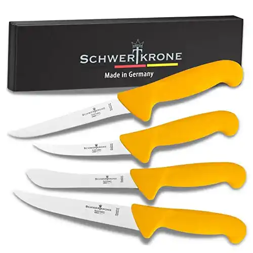 Gekrösemesser Schwertkrone Metzgermesser Set 4-teilig aus Solingen