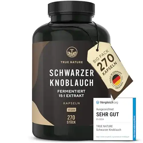 Knoblauch-Kapseln mit Schwarzem Knoblauch Extrakt von True Nature