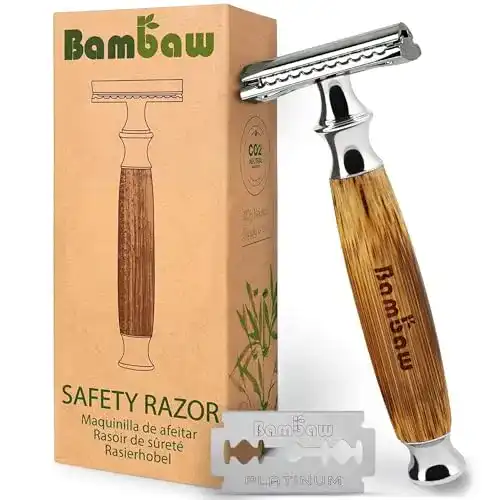 Rasierhobel für Damen und Herren – Safety Razor mit Bambusgriff