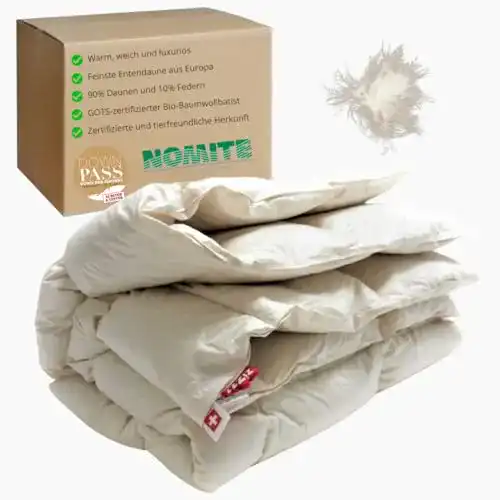 Winterdecke Zizzz Bio Bettdecke mit Entendaunen 135×200