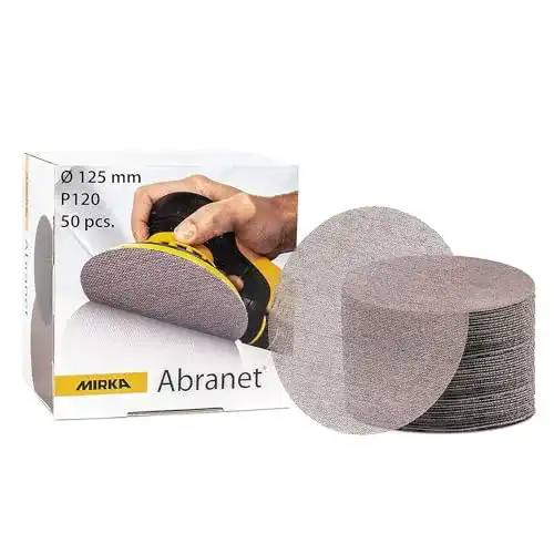 Mirka Abranet Schleifgitter Ø 125mm Klett Korn P120 50 Stück