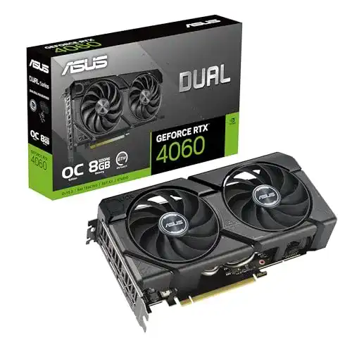 Asus GeForce RTX 4060 Dual Evo 8G OC Grafikkarte mit 2535MHz Boost