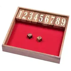 Shut the Box Logoplay Jackpot XL Klappenspiel und Würfelspiel