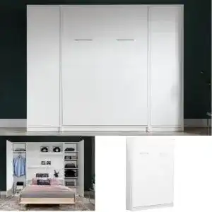 Schrankbett QMM Traum Möbel Wandklappbett 140×200 mit Lattenrost