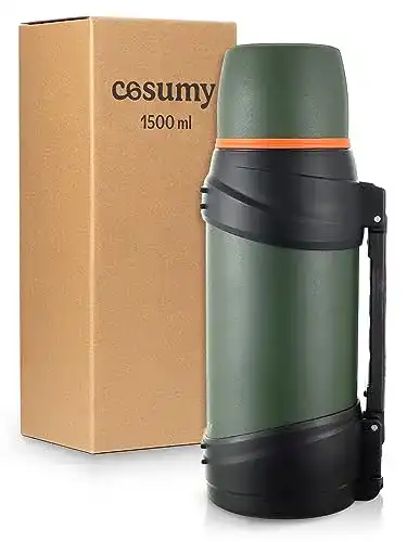 Outdoor Thermoskanne Cosumy 1,5l mit Trinkbecher und Tragegurt