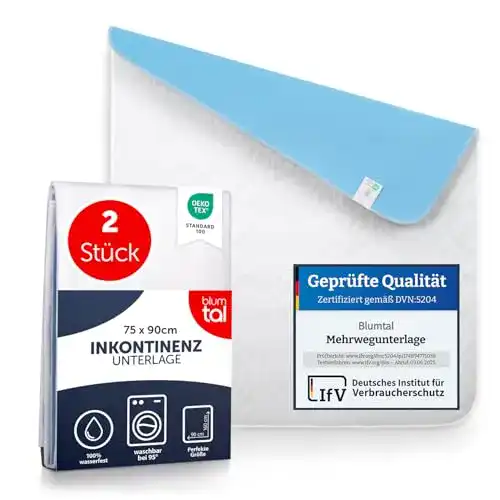 Inkontinenz Matratzenauflage Blumtal – Atmungsaktive Betteinlage 75×90 cm